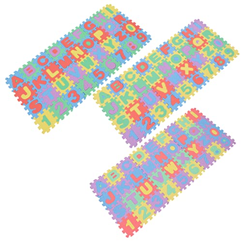 BESTonZON 6 Sätze Brief Krabbel Matte Schaumstoff-spielmatte Für Babys Zahlenspielzeug Zahlenpuzzlematte Spielmatte Für Kleinkinder Alphabet-Puzzle-Matte -Puzzle ABC-Puzzle-Matte Eva von BESTonZON