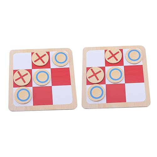 BESTonZON 6 Sätze Simongqi Tic-Toe-Schach Tabletop-Brettspiel -Zehenspiel Two Player Games Kinder schachspiel Zehe Brettspiel Schachspiel für Kinder Aus Russland importiertes Lindenholz von BESTonZON