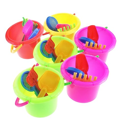 BESTonZON 6 Sätze Strandspielset für Kinder Sandkastenspielzeug Sandspielzeug für Kinder Sandspielzeug Spielen Mini Strand Sandeimer Beach Toys for Kinder sandspielzeug Strandspielzeug von BESTonZON