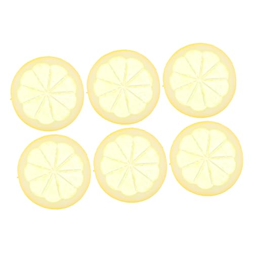 BESTonZON 6 Stück Künstliche Zitronenscheiben Realistische Simulation Fruchtscheiben Lebensechte Deko für Küche Fotografie Requisiten Party Tischdekoration BESTonZON 6 Stück Künstliche Zitronenscheiben Realistische Simulation Fruchtscheiben Lebensechte Deko für Küche Fotografie Requisiten Party Tischdekoration von BESTonZON