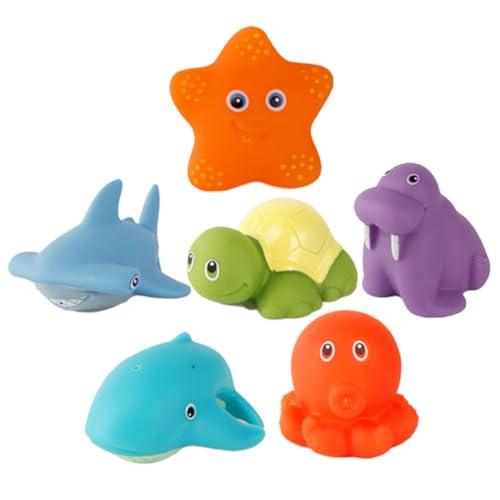 BESTonZON 6 Stück Teiliges Badewannenspielzeug Bunte Spritzende Farbwechsel Tiere Sicherer Badespaß für Kleinkinder Temperaturempfindliche Wasserspielzeuge für Junge Mädchen Fördert BESTonZON 6 Stück Teiliges Badewannenspielzeug Bunte Spritzende Farbwechsel Tiere Sicherer Badespaß für Kleinkinder Temperaturempfindliche Wasserspielzeuge für Junge Mädchen Fördert von BESTonZON