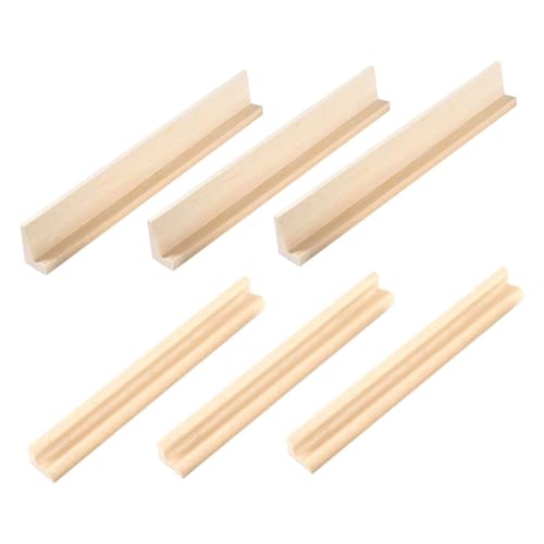 BESTonZON 6 Stück Teiliges Holz Domino Rack Stabile Domino Halter Organizer Natürlicher Holzständer für Bequemes und Kreatives Basteln DIY Holzdisplay Tray Handfreie Ablage BESTonZON 6 Stück Teiliges Holz Domino Rack Stabile Domino Halter Organizer Natürlicher Holzständer für Bequemes und Kreatives Basteln DIY Holzdisplay Tray Handfreie Ablage von BESTonZON