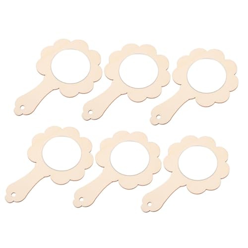 BESTonZON 6 Stück Teiliges Holzspiegel zum Bemalen Leichte Handliche Mini Schminkspiegel für DIY Naturbelassene Holzhandspiegel Mitgebsel für Mädchen Kreative Gestaltung BESTonZON 6 Stück Teiliges Holzspiegel zum Bemalen Leichte Handliche Mini Schminkspiegel für DIY Naturbelassene Holzhandspiegel Mitgebsel für Mädchen Kreative Gestaltung von BESTonZON