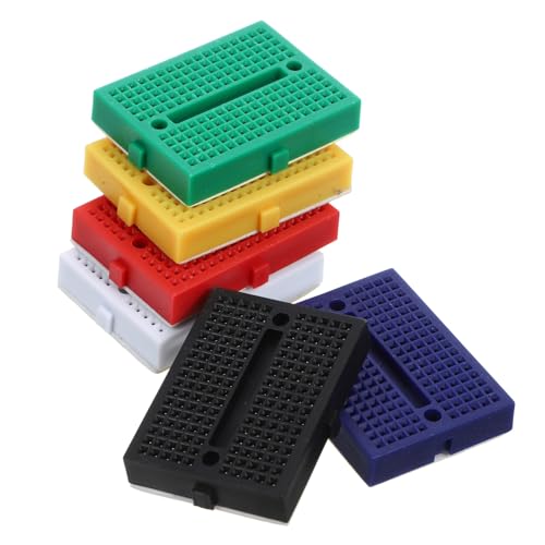 BESTonZON 6 Stück Teiliges Kleines Steckbrett Lötfreies Breadboard für Wissenschaftliche Experimente Farbige Mini Experimentierplatinen Langlebig Interlockfähig für Kleine Schaltkreise BESTonZON 6 Stück Teiliges Kleines Steckbrett Lötfreies Breadboard für Wissenschaftliche Experimente Farbige Mini Experimentierplatinen Langlebig Interlockfähig für Kleine Schaltkreise von BESTonZON