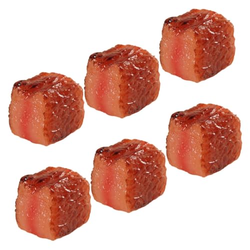 BESTonZON 6 Stück Teiliges Künstliches Rindfleischwürfel Modell Realistische Küchen Dekoration Detailgetreu Langlebig für Restaurant Supermarkt Fotorequisiten BESTonZON 6 Stück Teiliges Künstliches Rindfleischwürfel Modell Realistische Küchen Dekoration Detailgetreu Langlebig für Restaurant Supermarkt Fotorequisiten von BESTonZON