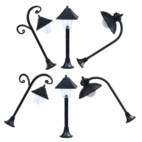 BESTonZON 6 Stück Teiliges Mini Straßenlampen Modellset Realistische Micro Landschaftsbeleuchtung Feine Handwerkliche Miniatur Straßenlaternen für Puppenhaus und Garten Dekor BESTonZON 6 Stück Teiliges Mini Straßenlampen Modellset Realistische Micro Landschaftsbeleuchtung Feine Handwerkliche Miniatur Straßenlaternen für Puppenhaus und Garten Dekor von BESTonZON