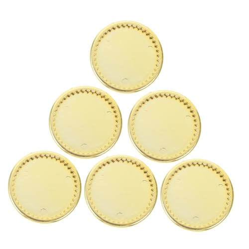 BESTonZON 6 Stück Teiliges Miniatur Puppengeschirr Goldfarbene Mini Teller und Tabletts Detailgetreu für Puppenhaus Dekoration und Basteln Geeignet BESTonZON 6 Stück Teiliges Miniatur Puppengeschirr Goldfarbene Mini Teller und Tabletts Detailgetreu für Puppenhaus Dekoration und Basteln Geeignet von BESTonZON