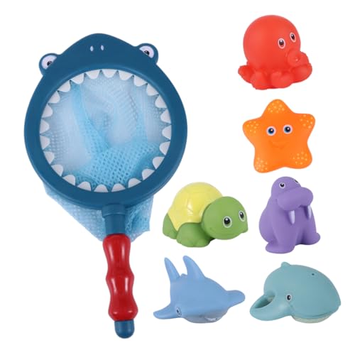 BESTonZON 6 Stück Wasserspielspielzeug Babyspielzeug Spielzeug Babyzubehör Badespielzeug Lustiges Brunnenspielzeug Blau von BESTonZON