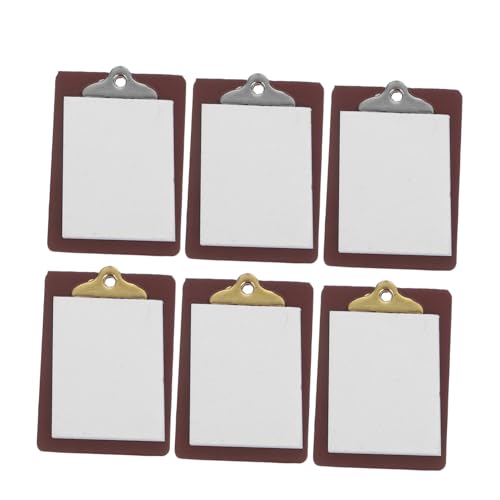 BESTonZON 6 Stück Whiteboard Klemmbretter für Puppenhaus Zubehör Realistische Kleine Schreibtafeln Leichtes Modell für DIY Miniaturszenen und Kreative Spieldekoration BESTonZON 6 Stück Whiteboard Klemmbretter für Puppenhaus Zubehör Realistische Kleine Schreibtafeln Leichtes Modell für DIY Miniaturszenen und Kreative Spieldekoration von BESTonZON