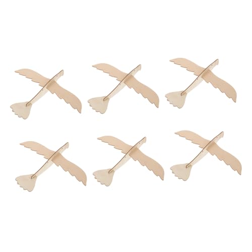 BESTonZON 6 Teiliges Adler Spielzeug Aus Holz Für Kinder Adler Förmiges Graffiti Spielzeug Wurfschaum Flugzeug 3D Flugzeug Montagespielzeug Kinderpuzzles DIY Tierspielzeug Vogel von BESTonZON