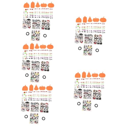 BESTonZON 60 STK Kürbis-Aufkleber kleine Kürbisgesichtsaufkleber Aufkleber-Kits zum Dekorieren von Kürbissen Halloween Aufkleber Halloween Sticker Aufkleber Buchstaben Wanddeko Kürbis Schaum von BESTonZON