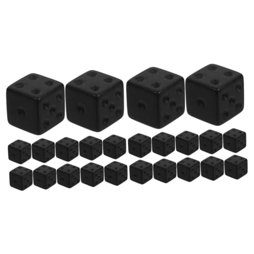 BESTonZON 60 STK Schwarze Matte Würfel Spielsachen Würfel Für Partyspiele Gefrostete Würfel Mehrseitige Würfel Partywürfel Farbige Würfel Tragbare Würfel Würfelspielspielzeug Black Acryl von BESTonZON