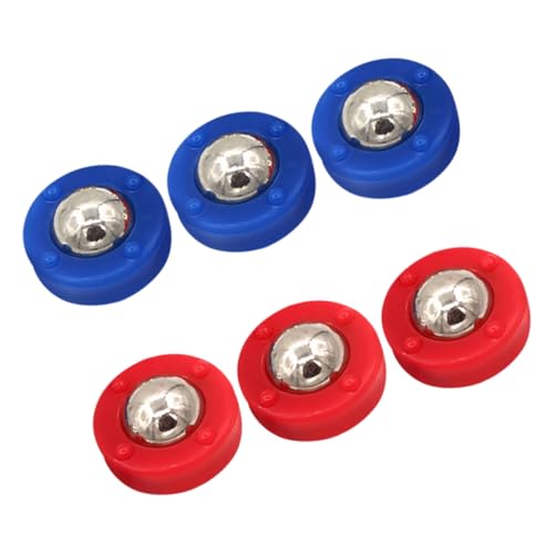 BESTonZON 6Pcs Tischzubehör familienspiele für Erwachsene Sport zubehör Shuffleboard-Pucks Indoor Spiele Mini-Shuffleboard-Ersatz Spieltisch für Tisch-Shuffleboard Plastik von BESTonZON