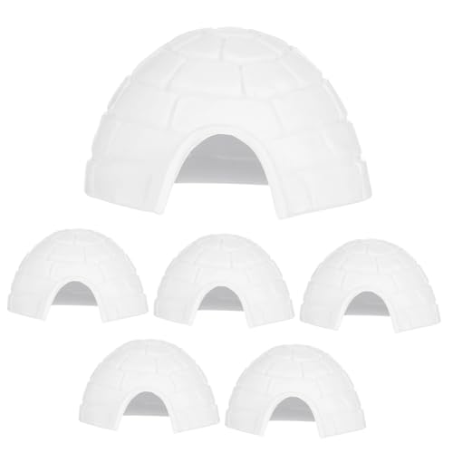 BESTonZON 6St Iglu-Modell kinderspielzeug Kinder Spielzeug kinderknallzeug Polar lebensechtes Iglu kleine Tiere stofftiere spielsachen Iglu-Dekoration Figuren von Bauernkindern Plastik Weiß von BESTonZON