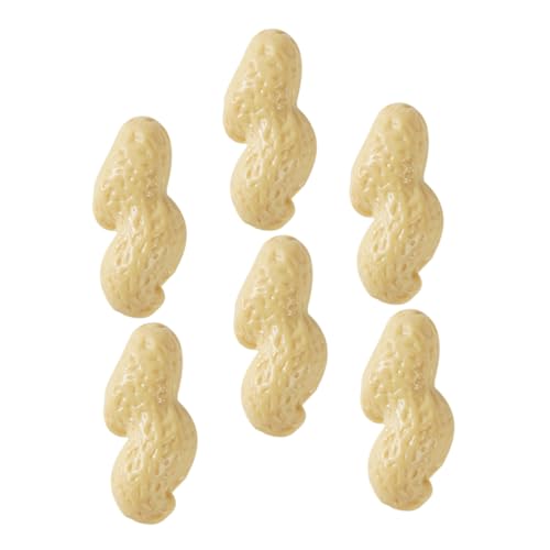 BESTonZON 6St künstliche Erdnüsse wiederverwendbar gefälschte Streusel gefälschtes Essen Stangenbrot replikas Replica Toys Simulations-Erdnuss-Ornament Modell mit künstlicher Nuss PVC Beige von BESTonZON