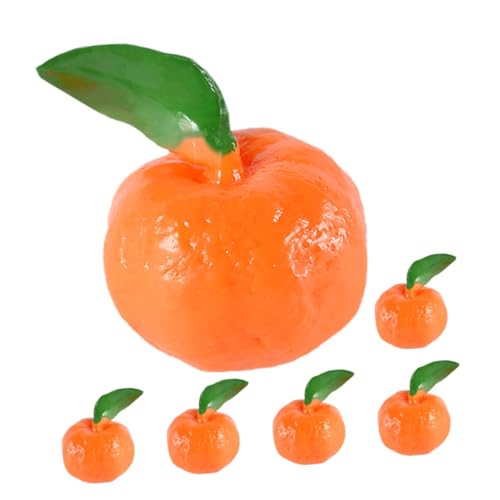 BESTonZON 6St orangefarbenes Modell gefälschte Fruchtorange simulierte Frucht-Requisite Ornamente in Fruchtform künstliche früchte hausdeko Fruchtmodell plastisches Obstdekor PVC von BESTonZON