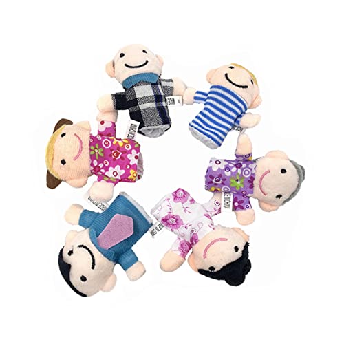 BESTonZON 6er Set Mini Fingerpuppen Familie Handpuppen Für Pädagogisches Für Die Frühe Entwicklung Fingerfamilienpuppen Ideales Babyspielzeug von BESTonZON