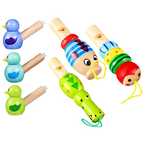 BESTonZON 6er Set Cartoon Tierform Pfeifen Niedliche Kinderinstrumente Geräuschmacher Für Partys Und Geburtstagsfeiern Bunte Designs Für Jungen Und ädchen von BESTonZON