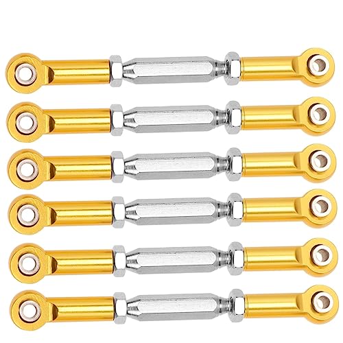 BESTonZON 6st Lenkstange Zugstange Rc-lenkgestänge Spannschlossstange Aufhängungsstange Für Rc-Autos Aufhängungsarm Aufhängestange Yellow von BESTonZON