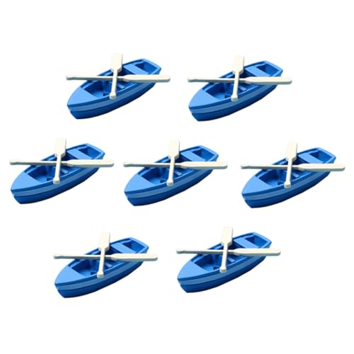 BESTonZON 7 Satz Teiliges Miniatur Boot aus Premium Harz mit Holzpaddeln Mini Stranddeko für Puppenhaus Garten und Sandkasten Langlebige Mikro Landschaftsfiguren für Tisch und BESTonZON 7 Satz Teiliges Miniatur Boot aus Premium Harz mit Holzpaddeln Mini Stranddeko für Puppenhaus Garten und Sandkasten Langlebige Mikro Landschaftsfiguren für Tisch und von BESTonZON