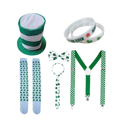 BESTonZON 7St st. Patricks Day Schnurrbart st Patrick Day zubehör grünes faschingskostüme karnevalskostüme Partyhüte st. Patricks Day Accessoires st. Patricks Day Partydekoration Green von BESTonZON