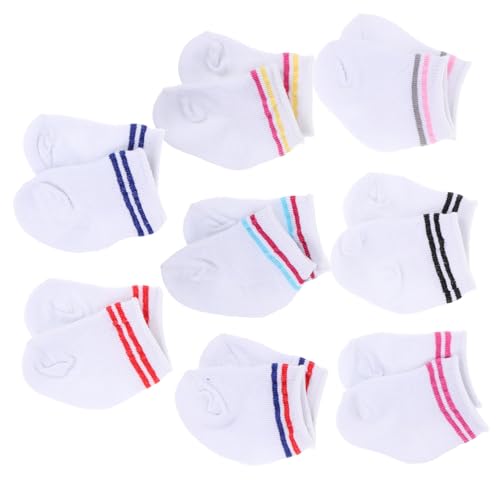 BESTonZON 8 Paar Puppenzubehör Mädchenkostüme Babysocken Kostüme Für Mädchen Babykostüme Amerikanische Puppen Mädchen Outfit Puppen Für Mädchen Outfits Für Mädchen Outfit Mini von BESTonZON