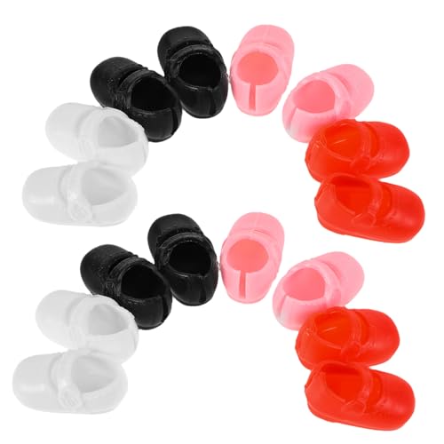 BESTonZON 8 Paare Mini Doll Schuhe Flache Finger Schuhe Puppenzubehör Niedlich Bunte Farben Schwarz Rot Weiß Für Puppen Kleiderschrank Dekoration BESTonZON 8 Paare Mini Doll Schuhe Flache Finger Schuhe Puppenzubehör Niedlich Bunte Farben Schwarz Rot Weiß Für Puppen Kleiderschrank Dekoration von BESTonZON