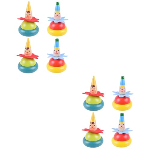 BESTonZON 8 STK Kreisel Holzspielzeug für Kinder Gehirnspielzeug Mini kinderspielzeug interaktives Spielzeug Gyroskop Spitzen Kinderaccessoire Kinderzubehör organisch Jacke kleines Oberteil von BESTonZON