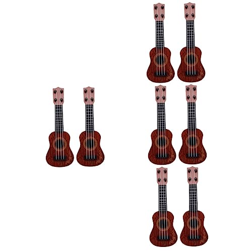 BESTonZON 8 STK Mini-Ukulele Ukulele Für Kinder Anfänger Früherziehungsspielzeug Babyspielzeug Kinder Spielset Musikspielzeug Für Babys Spielset Aus Holz Plastik Kleinkind Gitarre Junge von BESTonZON