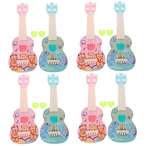 BESTonZON 8 STK Ukulele Spielzeug Ukulele Für Anfänger Musikspielzeug Für Babys Spielzeug Für Mädchen Musikinstrument-Spielzeug Jungenspielzeug Kind Kleine Gitarre Plastik Kann Spielen von BESTonZON