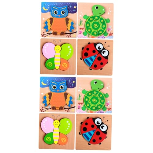 BESTonZON 8 Sets Holzpuzzles Für Jungen Kinderpuzzles Holzpuzzles Für Kinder Bambus von BESTonZON