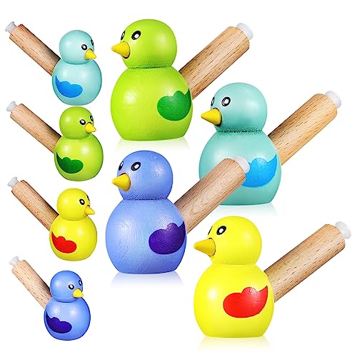 BESTonZON 8 Stk Pfeife Spielzeug Für Kleinkinder Neuheit Wassergrasmücke Vogel Figur Mini-spielzeug Pfeift Für Kinder Musikinstrumente Für Kinder Kinderspielzeug Hölzern von BESTonZON