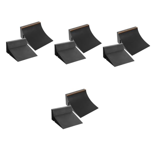 BESTonZON 8 Stück Skateboard Veranstaltungsort Requisiten Finger Skateboard Park Finger Skate Mini Rampe Griffbretter Rampe Skateboard Park Requisiten Finger Skateboard Schiene Kind von BESTonZON