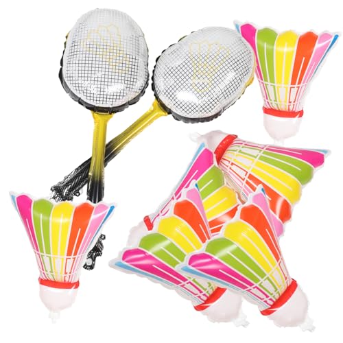 BESTonZON 8 Stück Teiliges Aluminiumfolie Badminton Ballons Aufblasbare Partydekorationen für Badminton Bunte Federball und Schlägerformen Einfach zu Befüllen für Sportveranstaltungen und BESTonZON 8 Stück Teiliges Aluminiumfolie Badminton Ballons Aufblasbare Partydekorationen für Badminton Bunte Federball und Schlägerformen Einfach zu Befüllen für Sportveranstaltungen und von BESTonZON