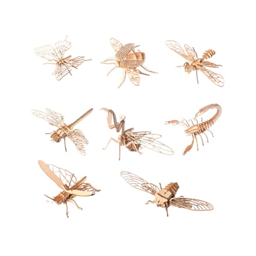 BESTonZON 8 Stück Teiliges Holzpuzzle Insekten DIY Modell zum Bemalen Lernspielzeug für Ab Jahren Pädagogisches Holzspielzeug Kreativität und Feinmotorik BESTonZON 8 Stück Teiliges Holzpuzzle Insekten DIY Modell zum Bemalen Lernspielzeug für Ab Jahren Pädagogisches Holzspielzeug Kreativität und Feinmotorik von BESTonZON