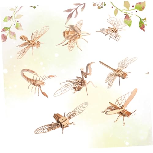 BESTonZON 8 Stück Teiliges Holzpuzzle mit Handgefertigten Insektenfiguren DIY Modellbausatz zum Bemalen Pädagogisches Holzspielzeug für Kreativität und Feinmotorik BESTonZON 8 Stück Teiliges Holzpuzzle mit Handgefertigten Insektenfiguren DIY Modellbausatz zum Bemalen Pädagogisches Holzspielzeug für Kreativität und Feinmotorik von BESTonZON