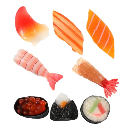 BESTonZON 8 Stück Teiliges Miniatur Sushi Deko aus Langlebigem Realistische Japanische Onigiri und Sushi Modelle für Küche Wohnzimmer Ladendekoration und Kleine Räume BESTonZON 8 Stück Teiliges Miniatur Sushi Deko aus Langlebigem Realistische Japanische Onigiri und Sushi Modelle für Küche Wohnzimmer Ladendekoration und Kleine Räume von BESTonZON