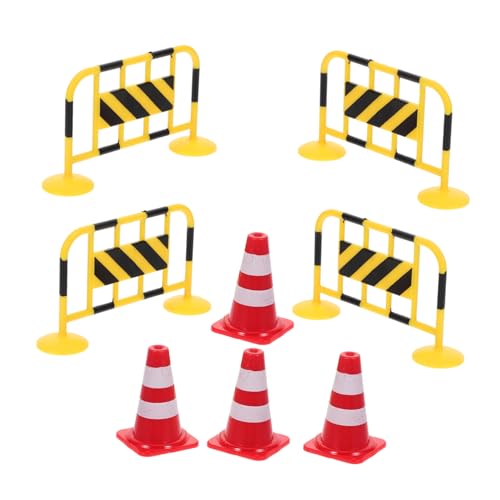 BESTonZON 8 Stück Teiliges Miniatur Verkehrsbarrieren mit Gelben Metallzäunen und Roten Straßenblockern Kinderfreundliches Lernspielzeug zur Verkehrserziehung Realistische Straßensperren BESTonZON 8 Stück Teiliges Miniatur Verkehrsbarrieren mit Gelben Metallzäunen und Roten Straßenblockern Kinderfreundliches Lernspielzeug zur Verkehrserziehung Realistische Straßensperren von BESTonZON