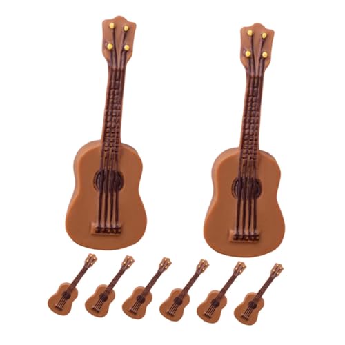 BESTonZON 8 Stück Teiliges Miniatur gitarrenmodell aus Langlebigem Resin Detailgetreues Puppenhaus zubehör Mini Musikinstrument dekor für Miniaturzimmer Robust und Dekorativ für Sammler und BESTonZON 8 Stück Teiliges Miniatur gitarrenmodell aus Langlebigem Resin Detailgetreues Puppenhaus zubehör Mini Musikinstrument dekor für Miniaturzimmer Robust und Dekorativ für Sammler und von BESTonZON