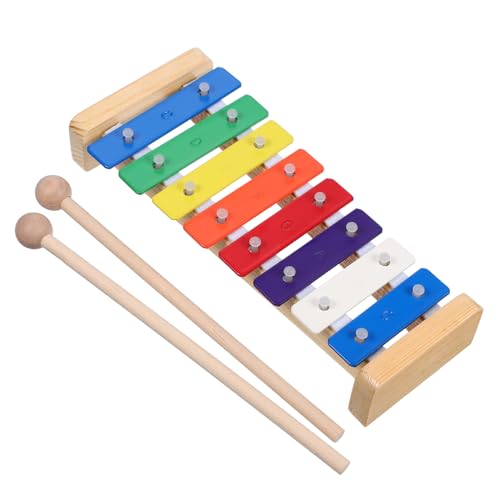 BESTonZON Pädagogisches Xylophon-Set Für Kleinkinder 8-Noten-xylophon-Spielzeug Aus Metall Leuchtende Farben Für Kinder von BESTonZON