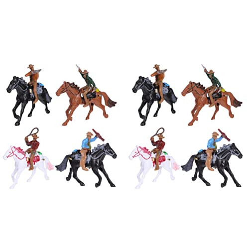 BESTonZON 8St Cowboy-Reitmodell Markierungen Kunstmarker Strasssteine saftig sankastenspielsachen sammlerstücke spielfigur Reitermodell Desktop-Modell-Verzierungen Mikromodelle Plastik von BESTonZON