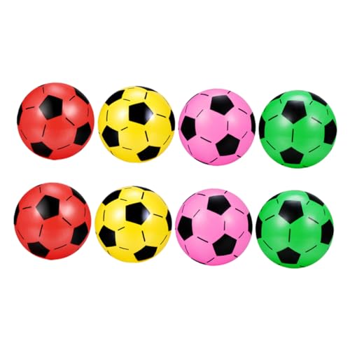 BESTonZON 8St aufblasbarer Ball Outdoor draußen Kinderspielzeugfußball Formstabiler Fußball Fußball Fußballspielzeug für Plastik von BESTonZON