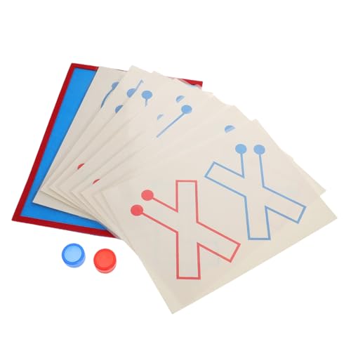 BESTonZON 8st Kartenspiel Denksportaufgaben Logikspiel Trainingsspielzeug Unterscheidungsspiel Montessori-lernspielzeug Montessori-puzzlebrett Kinderspiele Gehirnspielzeug Für Kinder Papier von BESTonZON