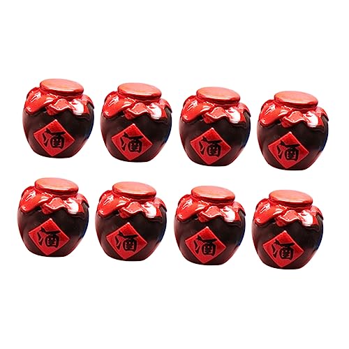 BESTonZON 8st Mini-Glas Bildungsspielzeug Kleines Weinkrug- Vintage- Lernspielzeug Für Mini- Dekoratives Für Die Küche Mini Weinkrug Harz Rot von BESTonZON