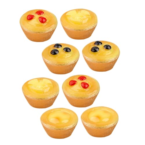 BESTonZON 8st Simulierter Obstkuchen Mini-Dessert-Modell Puppenhauszubehör Miniatur-dessertmodell Künstliche Zur Auslage Gefälschte Desserts Bäckerei-Fotografie-Requisiten Harz von BESTonZON