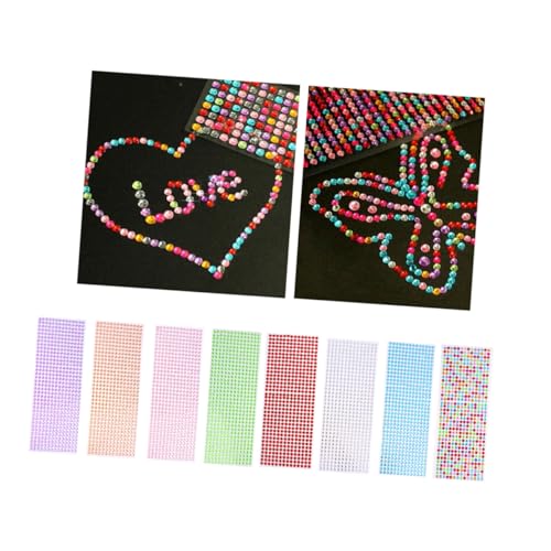 BESTonZON 8st Strass Aufkleber Selber Machen Aufkleber Mit Strasssteinen Selbstklebender Schmuckaufkleber Edelsteinaufkleber Basteln Aufkleber Für Scrapbooking Telefonaufkleber Handschmuck von BESTonZON