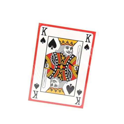 BESTonZON 9 Pokerkarte aus Papier kreative Pokerkarten Kartenspiel Spielen die Bürospiele Tischspielkarten Große Spielkarten für Familienfeiern A4 großer Schürhaken Brettspiel-Poker Weiß von BESTonZON