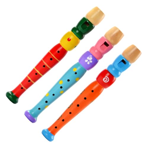 BESTonZON 9 STK 6-Loch-Piccolo aus Holz Musik sensorisches Kinderspielzeug Spielzeug für Kinder kinderinstrumente Music Instruments for holzflöte Lernspielzeug Blasinstrumente hölzern von BESTonZON