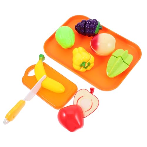 BESTonZON 9 Teiliges Obst Und Gemü Schneide Set Für Simulation Küche Mit Aufbewahrungstablett Plastisches Schneidefrüchte Für Kreatives von BESTonZON