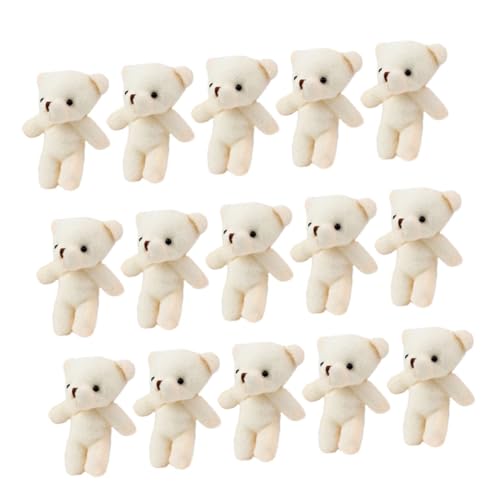 BESTonZON 90 STK Mini-Puppe Gummiartig Charm-Halskette Plüschbärenfiguren Handtaschendekor Plüschpuppe Cartoon-bär Mini-kuschelbären Kleine Weiche Bärenpuppe Baum Stoff Fudge Hochzeit von BESTonZON